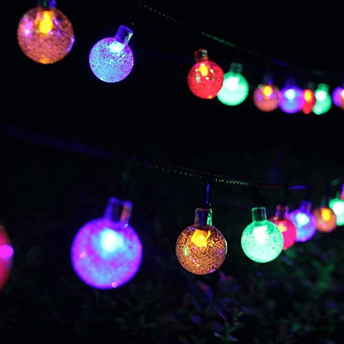 Crystal Bubble Boules Lumineuses 30 Leds Ip65 Multicolore