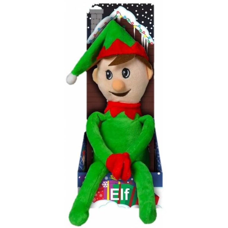 Doux Doux – Peluche Lutin de Noël Vert- Déco de Noël pour Enfant – Ma